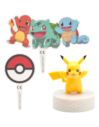 Topper de Pastel Pikachu Iluminado DecoSet - 3 Piezas
