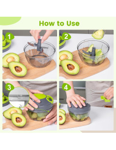 Procesador de Alimentos Manual MAMICOOKER 500ml Picador de Verduras 2