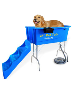 Bañera para Perros SHELANDY 113.5x55x42 cm Antideslizante