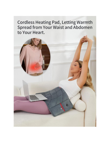 Almohadilla Térmica Portátil VOFUOTI MAX 30x60cm Inalámbrica