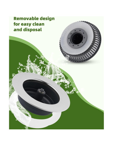 Combo de tapones de desagüe Hygie Rinse 2PCS 3 en 1 acero inoxidable