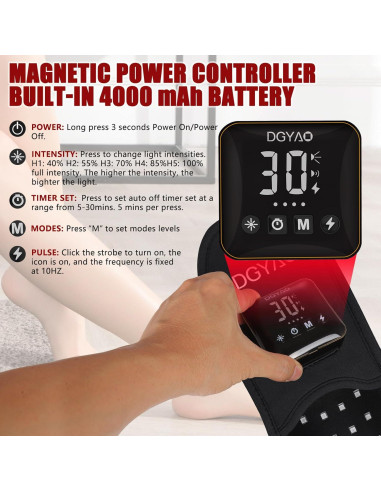 Terapia de Luz Roja Inalámbrica TUOYR RLT-MS23 para Pies