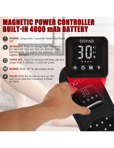 Terapia de Luz Roja Inalámbrica TUOYR RLT-MS23 para Pies