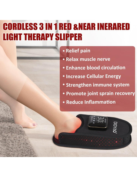 Terapia de Luz Roja Inalámbrica TUOYR RLT-MS23 para Pies