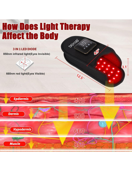 Terapia de Luz Roja Inalámbrica TUOYR RLT-MS23 para Pies