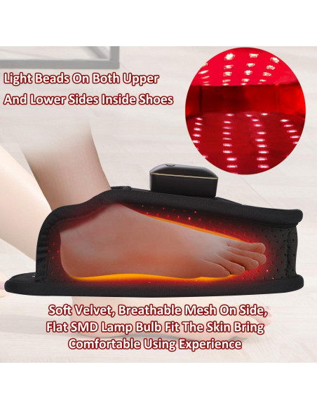 Terapia de Luz Roja Inalámbrica TUOYR RLT-MS23 para Pies