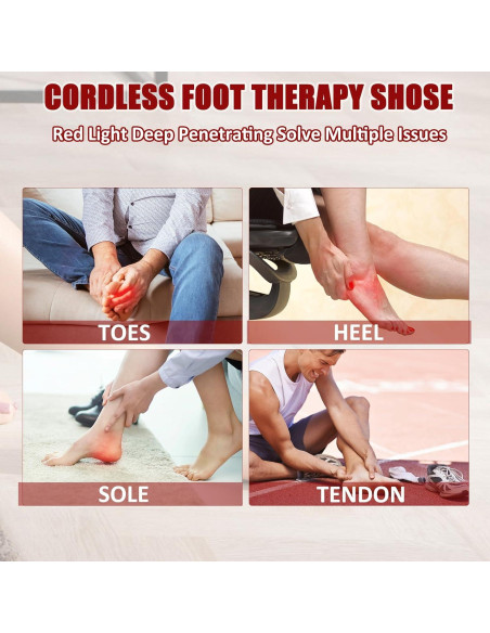 Terapia de Luz Roja Inalámbrica TUOYR RLT-MS23 para Pies