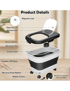 Contenedor de Almacenamiento Hermético SSAWcasa 30L con Ruedas 2