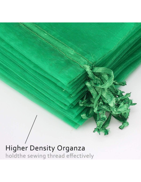 Bolsa de Organza Verde 100 Pcs 7x9cm Akstore para Joyería