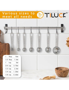 Juego de Cucharas Medidoras Acero Inoxidable TILUCK - 7 Piezas 2