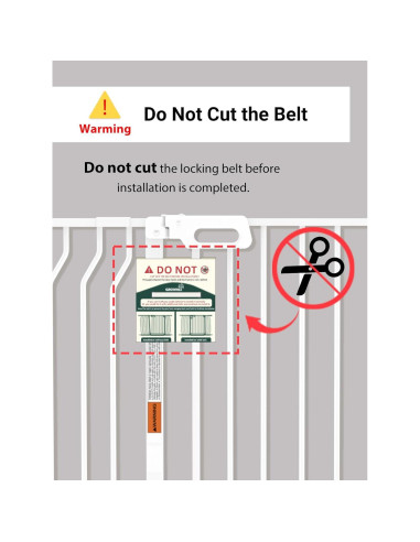 Puerta para Bebés GROWNSY Ajustable 145-157.5 cm Blanca