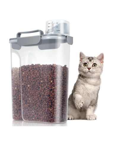 Contenedor de Alimentos para Mascotas TBMax 5L Hermético Gris