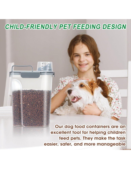 Contenedor de Alimentos para Mascotas TBMax 5L Hermético Gris