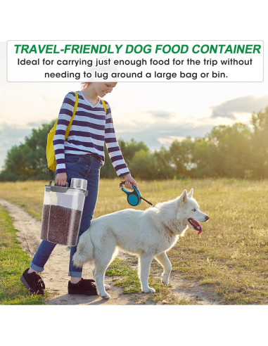 Contenedor de Alimentos para Mascotas TBMax 5L Hermético Gris