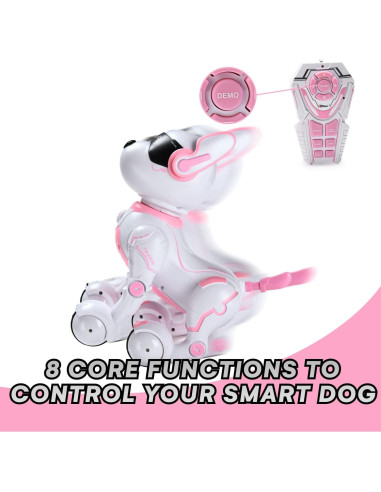 Perro Robot Rosa Top Race TR-P5T Interactivo para Niños