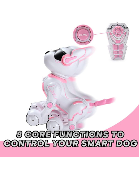 Perro Robot Rosa Top Race TR-P5T Interactivo para Niños Perro Robot Rosa Top Race TR-P5T Interactivo para Niños