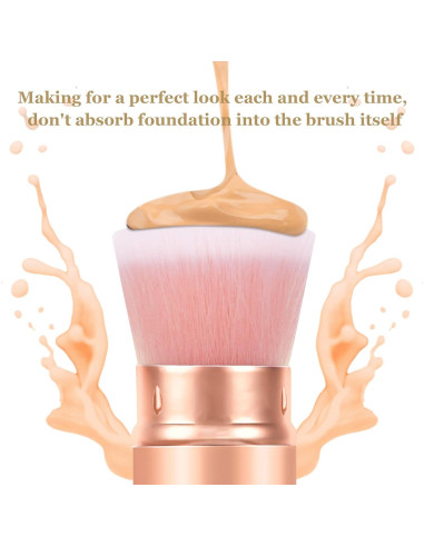 Brocha de Maquillaje Retráctil Falliny Kabuki Portátil 10.39cm