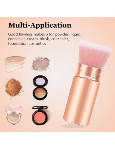 Brocha de Maquillaje Retráctil Falliny Kabuki Portátil 10.39cm