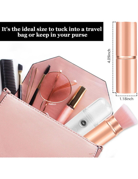 Brocha de Maquillaje Retráctil Falliny Kabuki Portátil 10.39cm