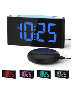 Reloj Despertador Vibrante Mesqool CR1008iR con Luz RGB