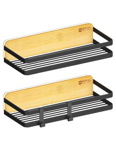 Caddy para Baño de Bambú ROYAL CRAFT WOOD 109 cm Negro