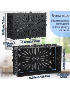 Cubierta de Timbre Saillong Negra para Pared Interior 24x15cm 2