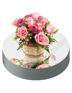 Set de 12 Espejos Redondos JAMBALAY de Vidrio 25.4 cm