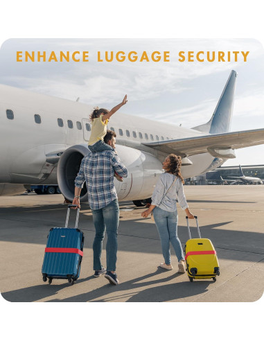 Correas de Equipaje WVM 4 Piezas 1.83m Nylon Rojo