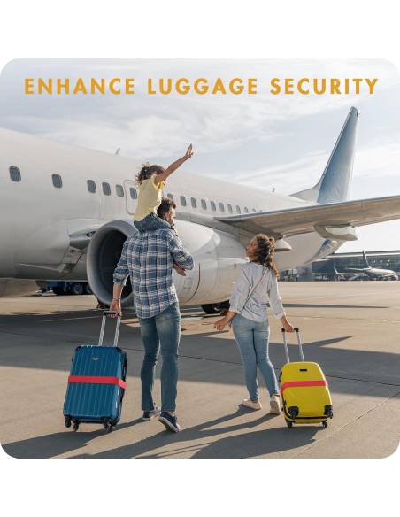 Correas de Equipaje WVM 4 Piezas 1.83m Nylon Rojo