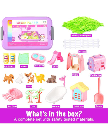 Caja Sensorial para Mascotas Carolart con Arena Mágica