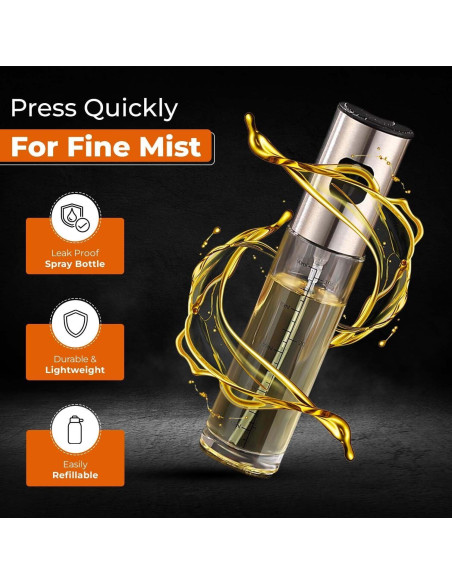Pulverizador de Aceite VIGOR PATH 100ml Acero Inoxidable