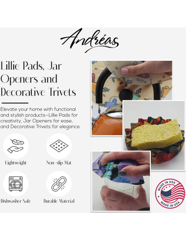 Abridor de Tarros de Silicona Andreas Vaca 15.88 cm Antideslizante