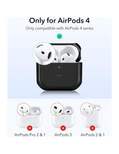 Funda ESR para AirPods 4ta Generación USB-C con Correa Negra 2