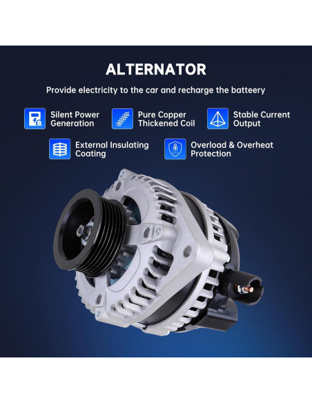 Alternador Alikali para Toyota Camry 2010-2011 2.5L 5.84kg