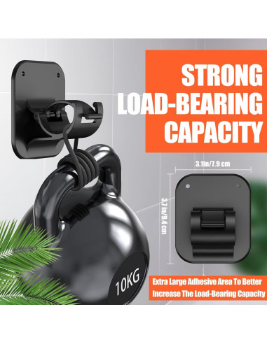 Set de 4 Soportes Adhesivos para Cortinas JHCJHC - Sin Perforación