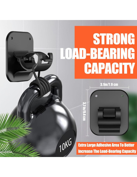 Set de 4 Soportes Adhesivos para Cortinas JHCJHC - Sin Perforación