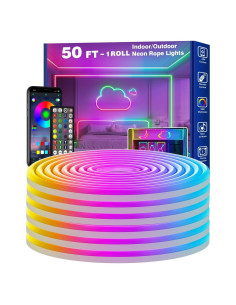 Luces de Cuerda LED Neón RCUICA 15m RGB Control Remoto App