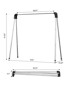 Estante Plegable para Secar Ropa APEXCHASER 123.4 cm Acero Inoxidable 2