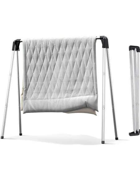 Estante Plegable para Secar Ropa APEXCHASER 123.4 cm Acero Inoxidable