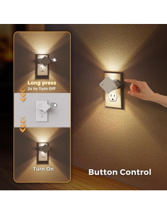 Luz Nocturna LED Regulable LOHAS 2 Paquete 3000K Sensor 2