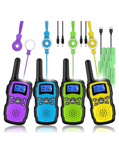 Walkie Talkies WisHouse Recargables 4 Pzs Largo Alcance