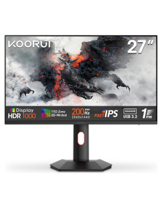 Monitor de Juegos KOORUI 27" QHD 200Hz 1ms Mini-LED