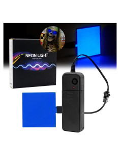 Panel LED Electroluminiscente 5x5cm Azul Ourbest1 - 3 Modos