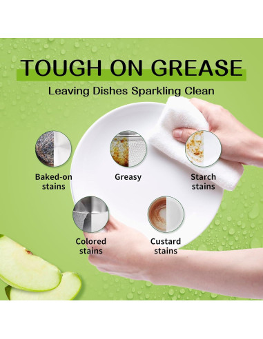 Hojas de detergente para lavavajillas YUCO 100 cargas Manzana