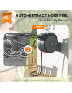 Carrete de Manguera Giraffe Tools 1/2" 23.77 m Retráctil 2