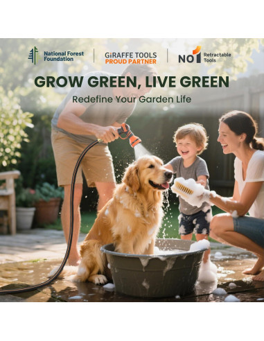 Carrete de Manguera Giraffe Tools 1/2" 23.77 m Retráctil