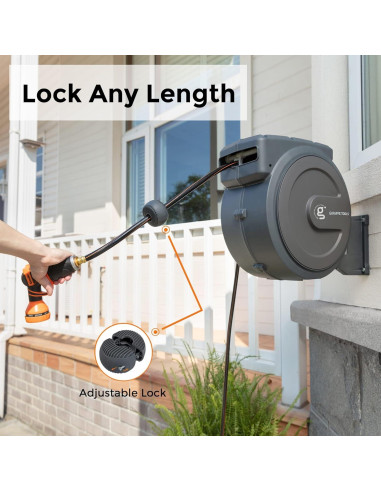 Carrete de Manguera Giraffe Tools 1/2" 23.77 m Retráctil