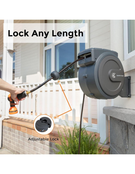 Carrete de Manguera Giraffe Tools 1/2" 23.77 m Retráctil