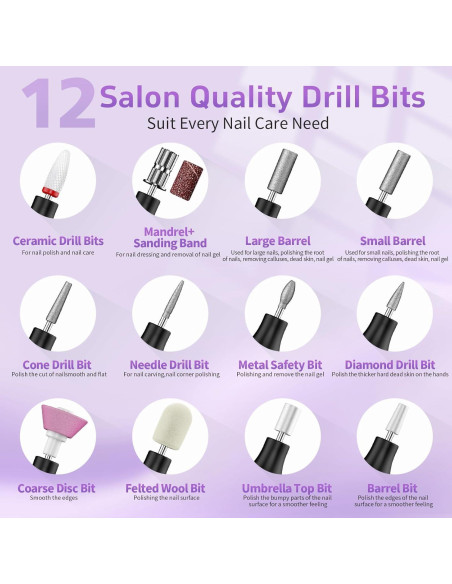 Lijadora de Uñas Eléctrica Inalámbrica YLYYCC con Lámpara UV