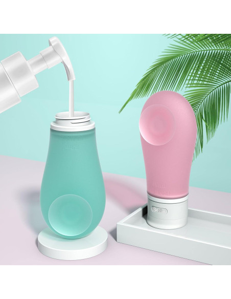 Set de 14 Botellas de Viaje LilyAbeille 60ml Silicona A Prueba de Fugas